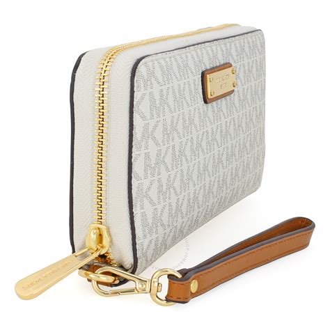 michael kors jet set silver wallet|Michael Kors vanilla jet set.